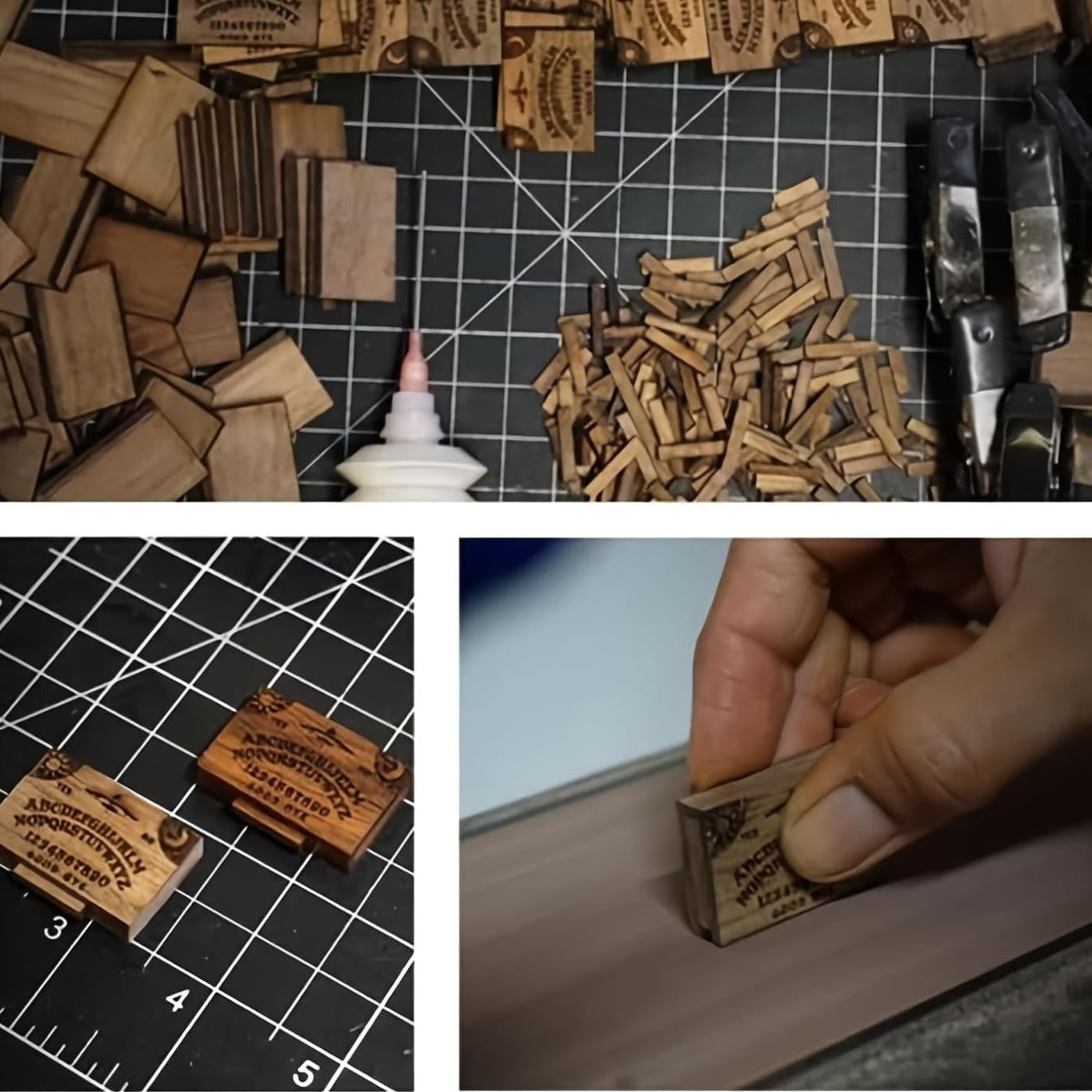 Wooden Ouija Boards Miniatures With Planchettes