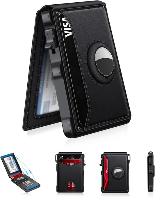 Men's Simple Bifold  Pop Up Aluminum Wallet