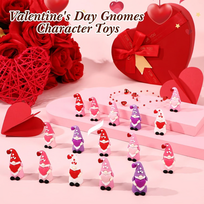 25 Pcs Mini Valentines Gnomes Figurines
