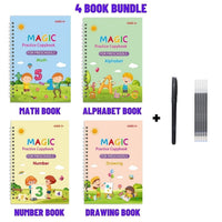 4 book set + 1 pen + 5 refills + 1 pen grip
