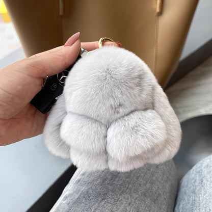 Soft Fluffy Rabbit Keychain