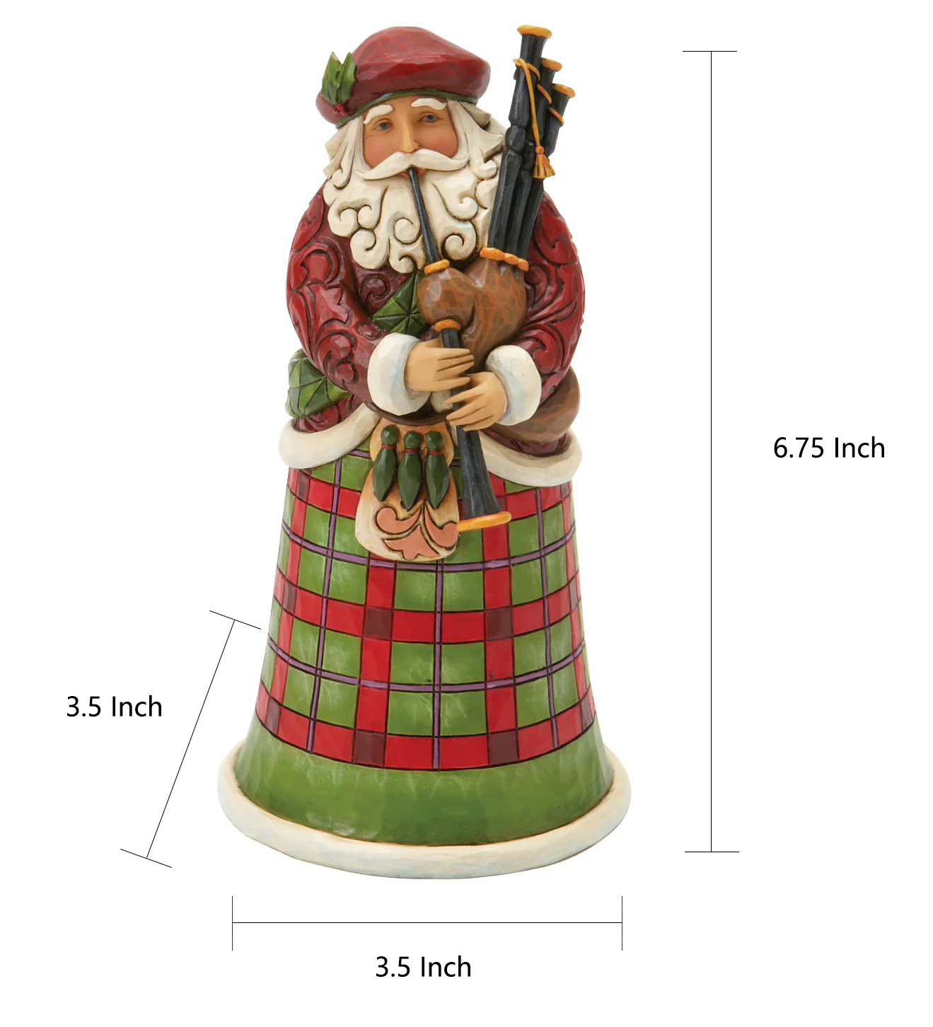 Scottish Santa Stone Resin Hanging Ornament