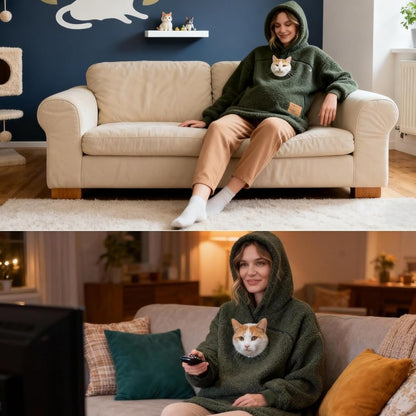 Ultra-soft Fleece Hooded Sweatshirt for Carrying Small Pets
