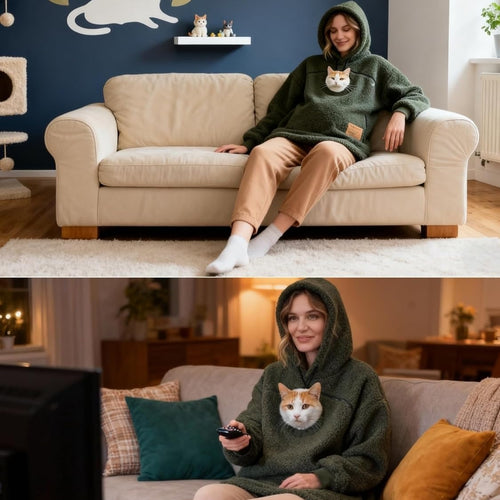 Ultra-soft Fleece Hooded Sweatshirt for Carrying Small Pets