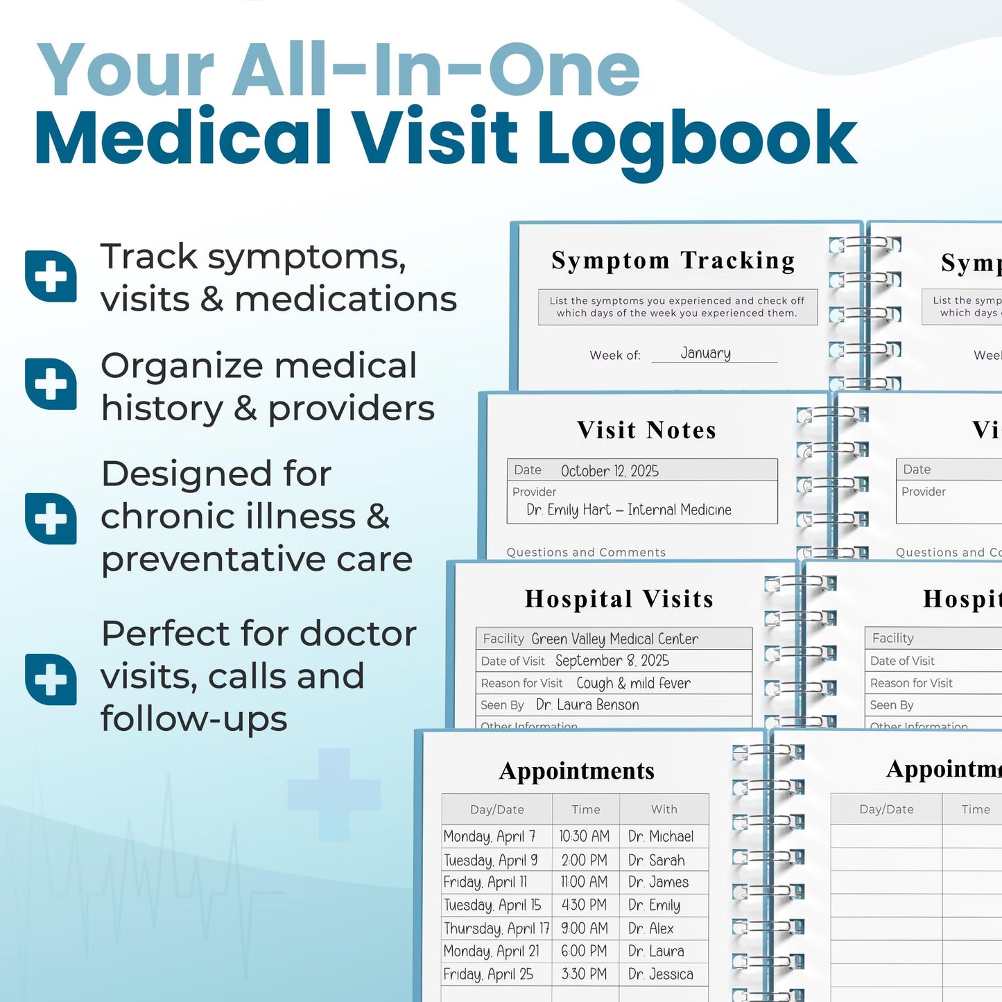 Medical Visit Logbook: YourEssential Medical