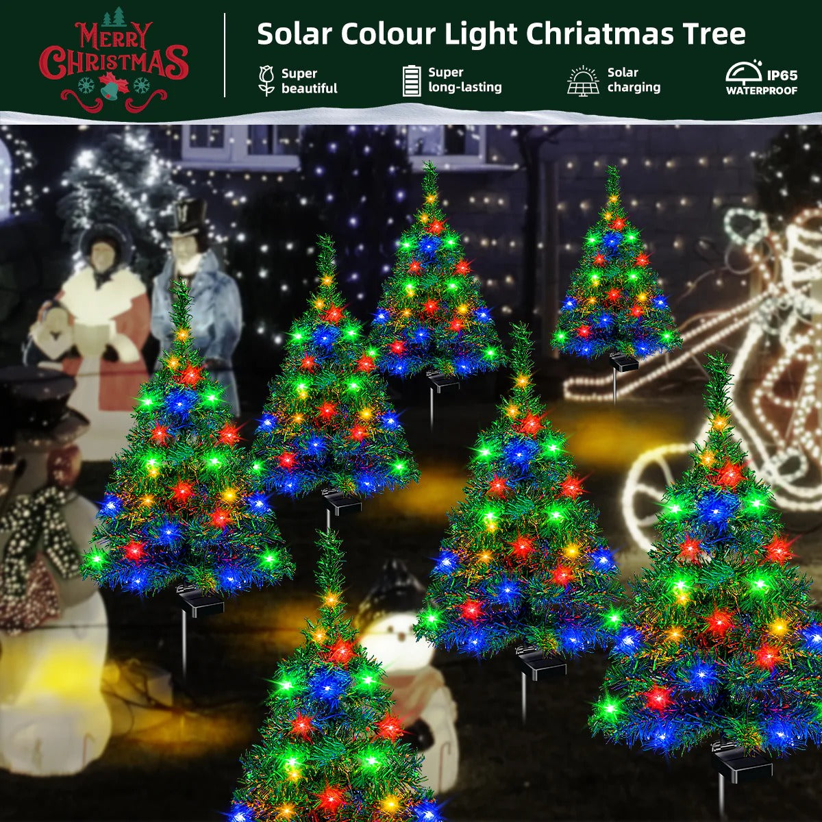 4-Solar Christmas Trees