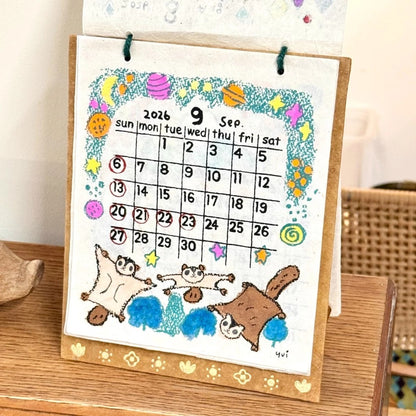 Nepal Puppy Graffiti Illustration Calendar