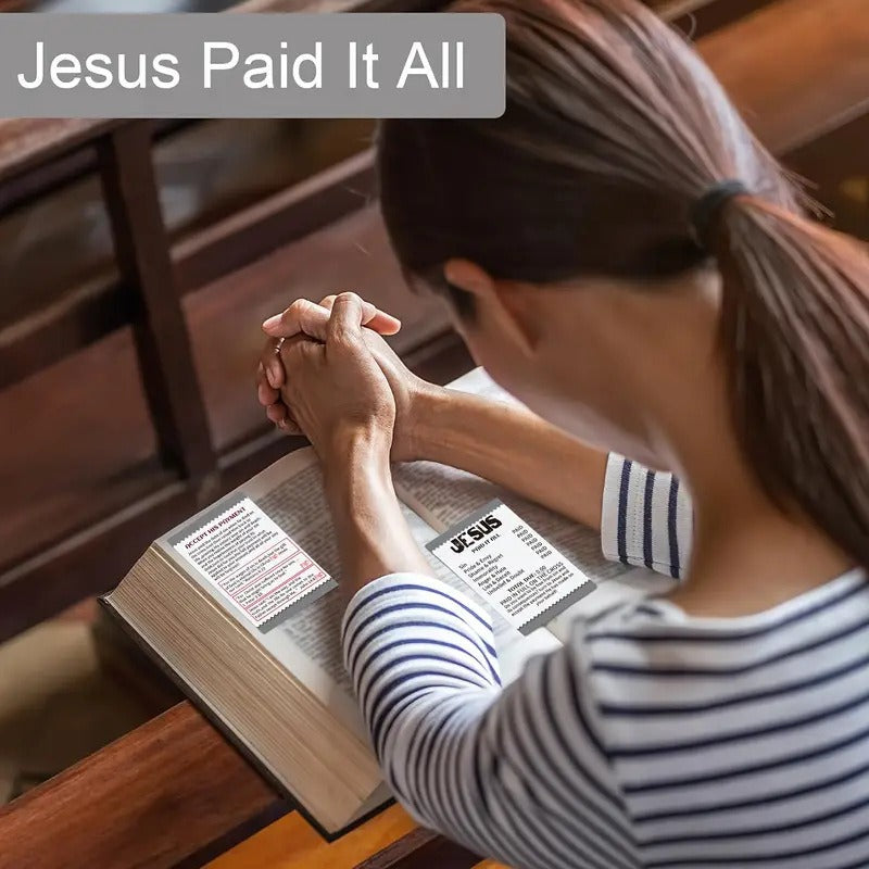 50 Pcs Gospel Tract Cards Salvation Pocket Prayer Postcard