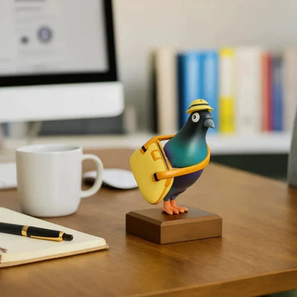 Mini Office Carrier Pigeon Desk Decor