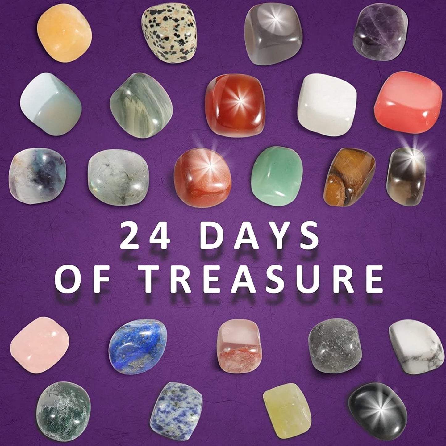 2025 Christmas Advent Calendar 24 Days Natural Stone Gift Box