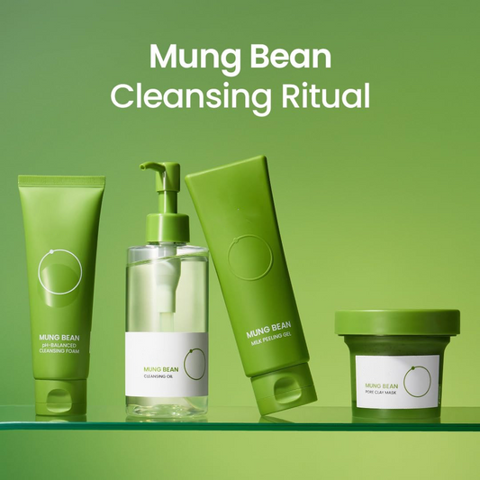 Mung Bean Cleansing Oil & Cleansing Foam & Clay Mask