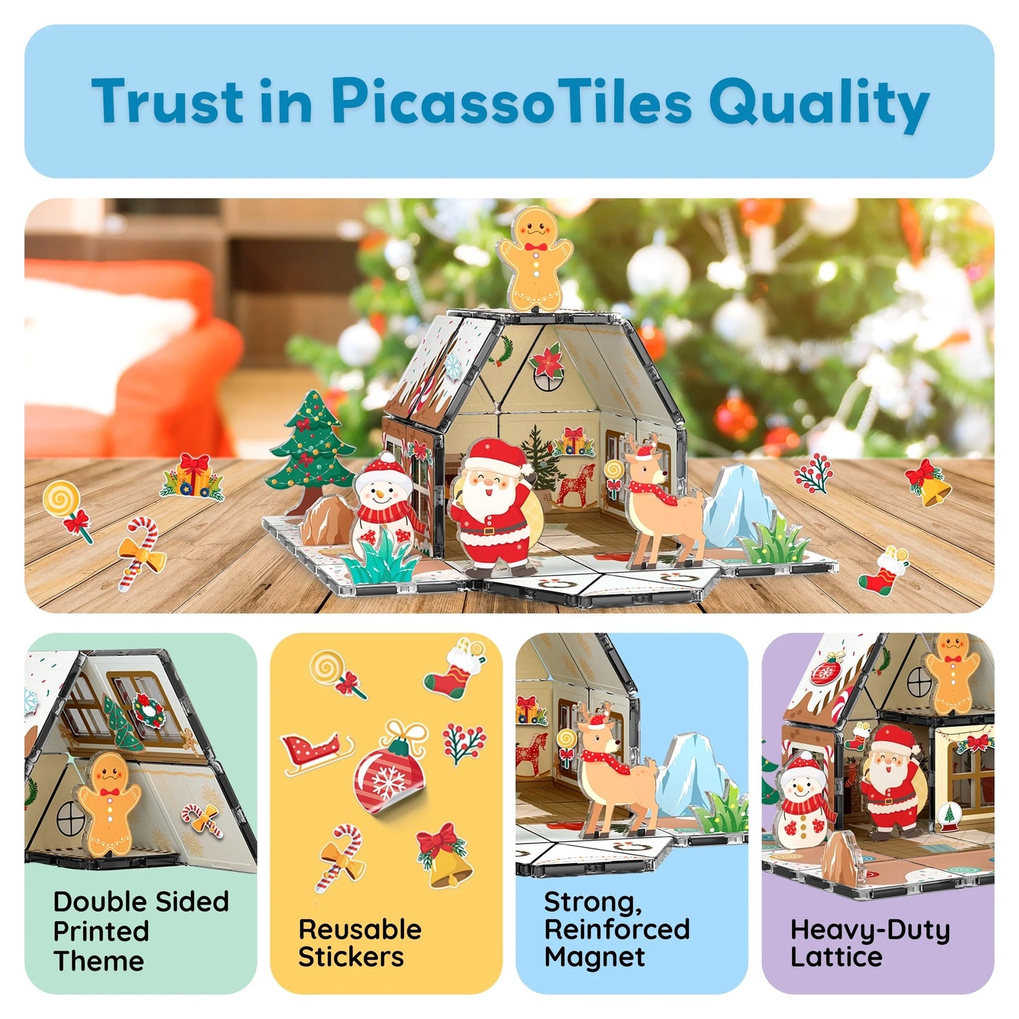 Magnetic Gingerbread House Building Set
