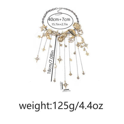 MOON AND STARS NECKLACE