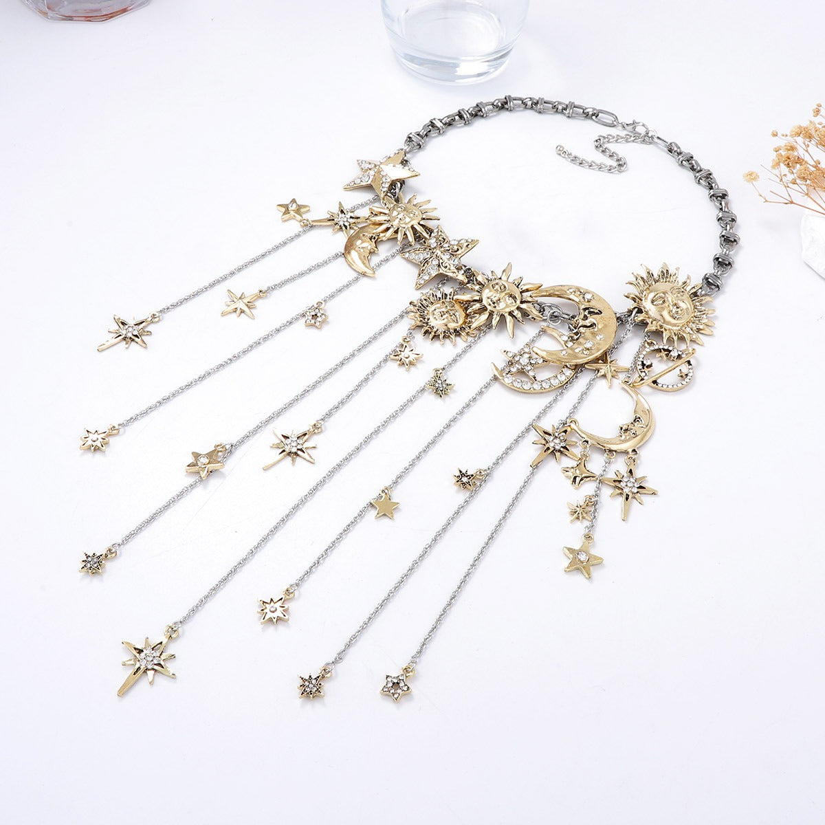 MOON AND STARS NECKLACE