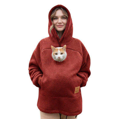 Ultra-soft Fleece Hooded Sweatshirt for Carrying Small Pets