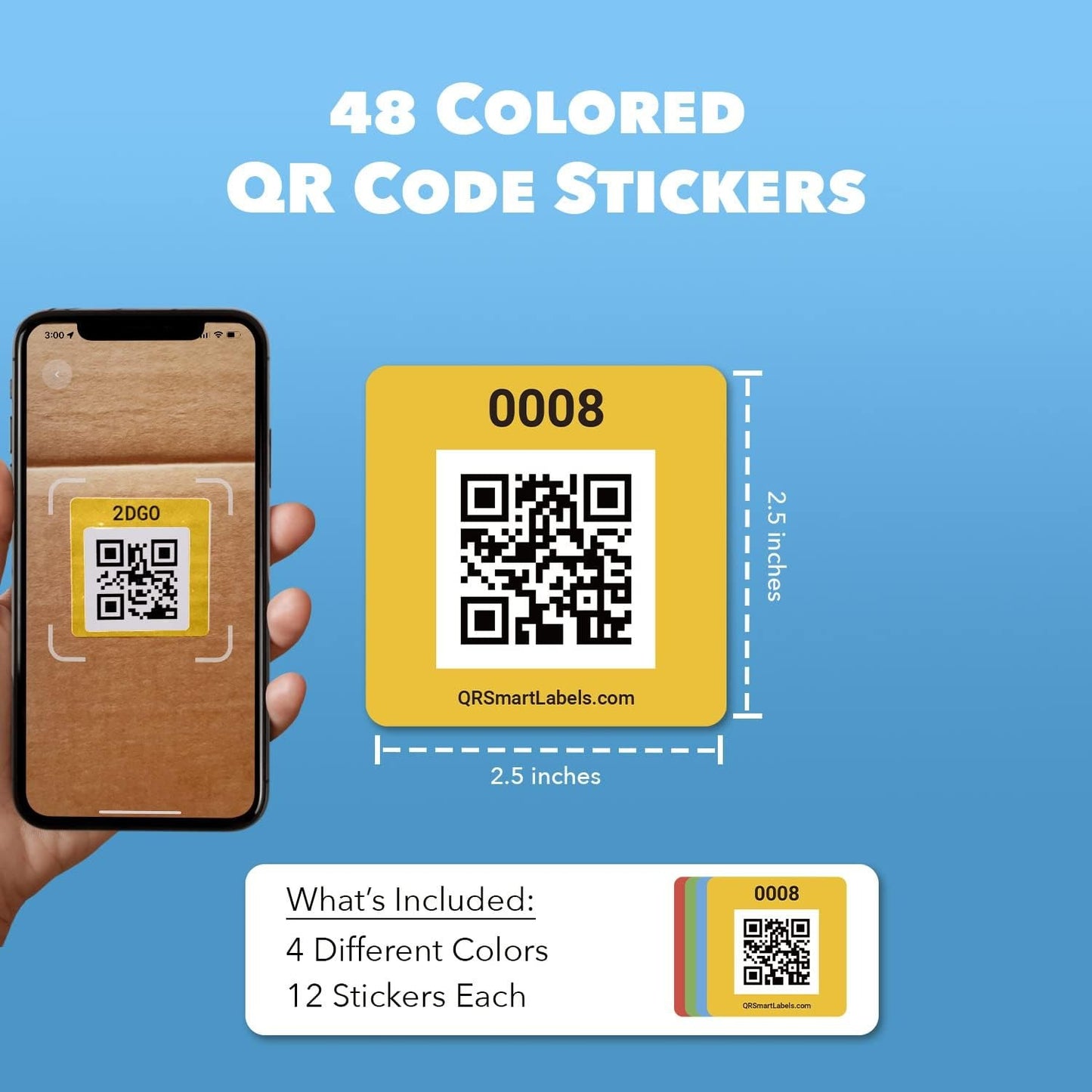 48 PCS QR Code Smart Labels
