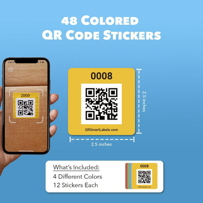 48 PCS QR Code Smart Labels