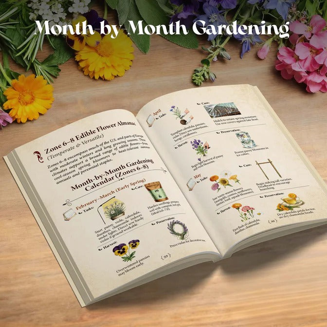 Edible Flower Almanac 2026 by USDA Zone